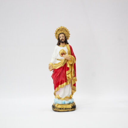 Imagem de Sagrado Coração de Jesus em Gesso de 15cm