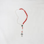 Terço de Jesus Misericordioso Vermelho e Branco