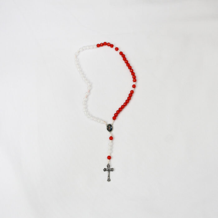 Terço de Jesus Misericordioso Vermelho e Branco - Imagem 1