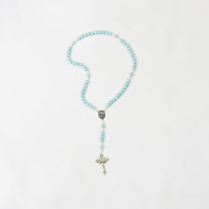 Terço de Nossa Senhora das Graças Azul Claro - Imagem 1