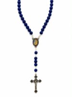 Terço de São João Bastista Emborrachado Azul escuro - Imagem 2