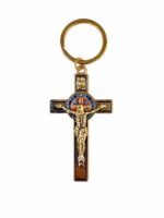 Chaveiro Crucifixo com medalha de São Bento - Imagem 2